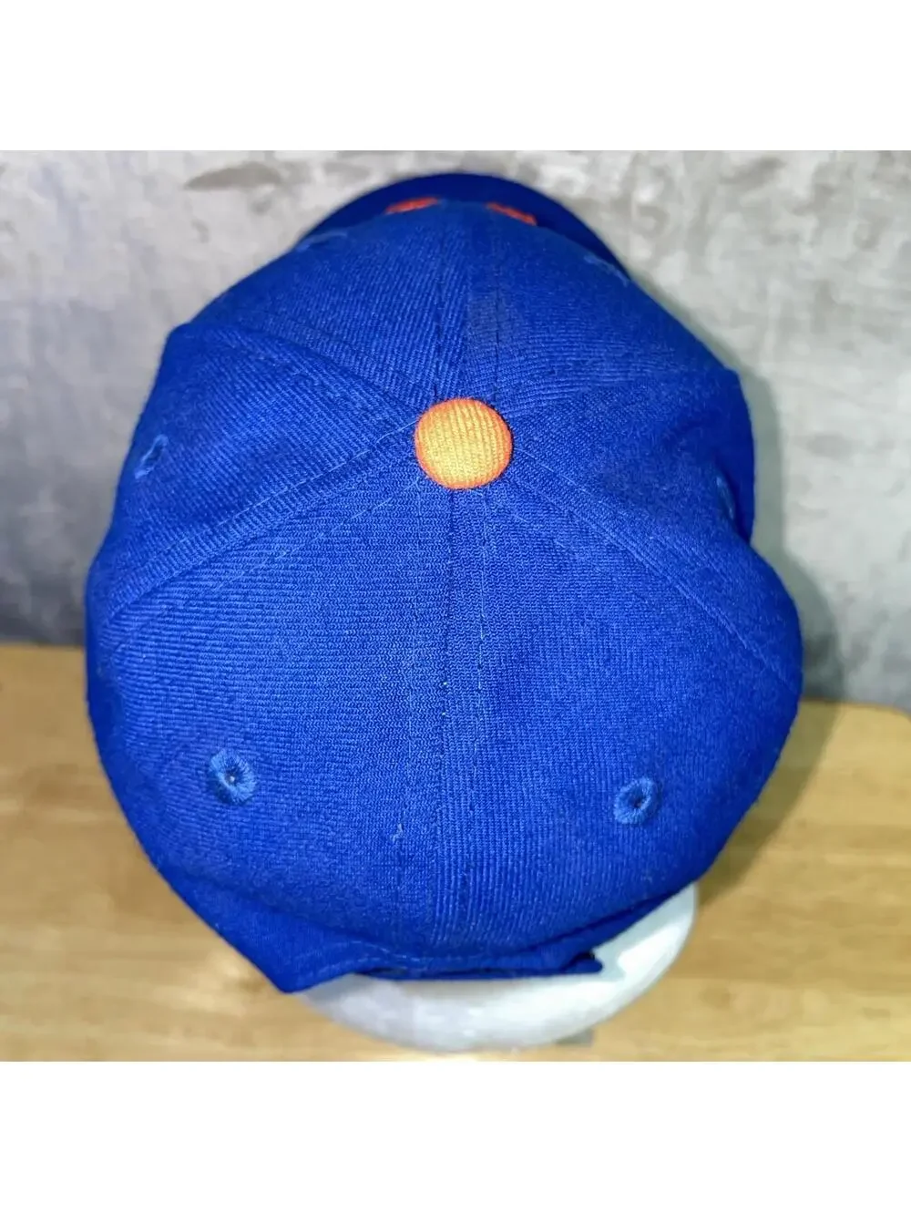 New Era 9FIFTY New York Mets MLB Strapback Hat Blue Orange OSFM *FLAWS*